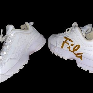 Filas White And Gold